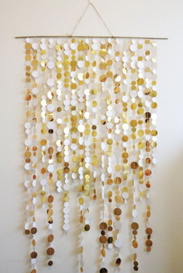 decoração de ano novo com papel crepom