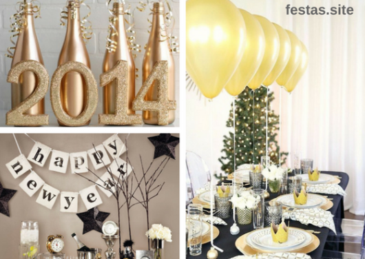 decoração de ano novo simples e barata