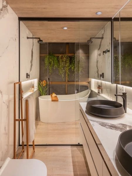 decoração de banheiro moderno