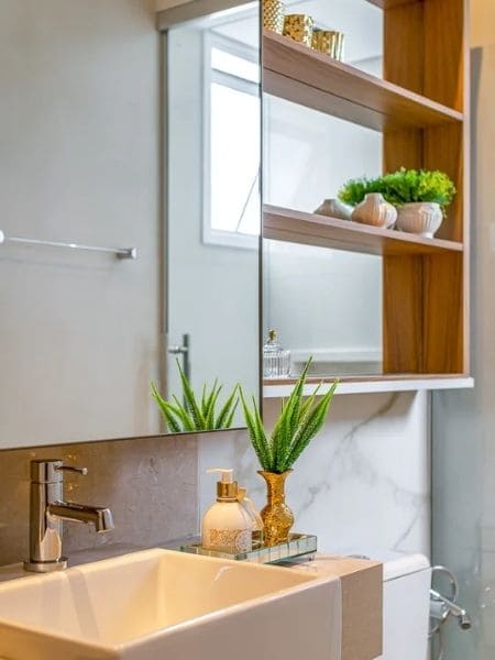 decoração de banheiro simples