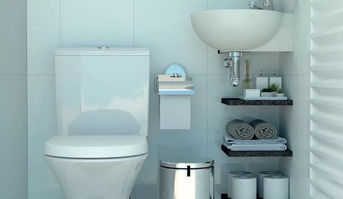 decoração de banheiro simples