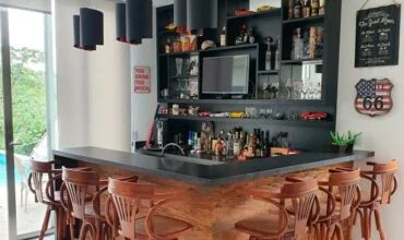 ideias criativas decoração bar em casa pequena