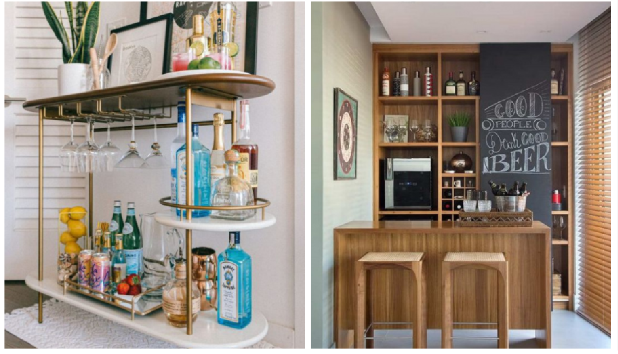 carrinho de bar ou aparador qual o melhor para home bar