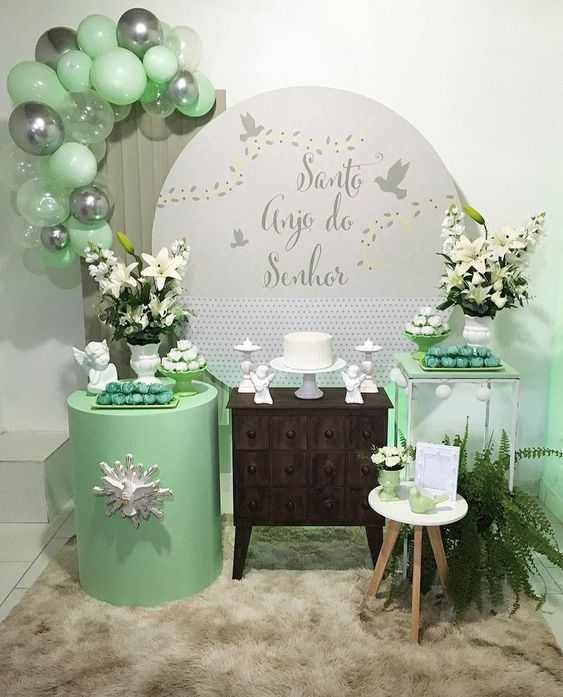 ideias decoração batizado simples e elegante