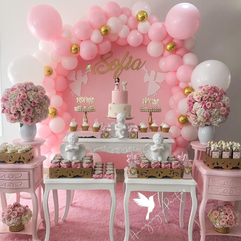 decoração de batizado simples feminino