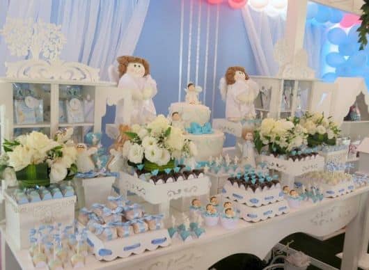 decoração de batizado simples feminino