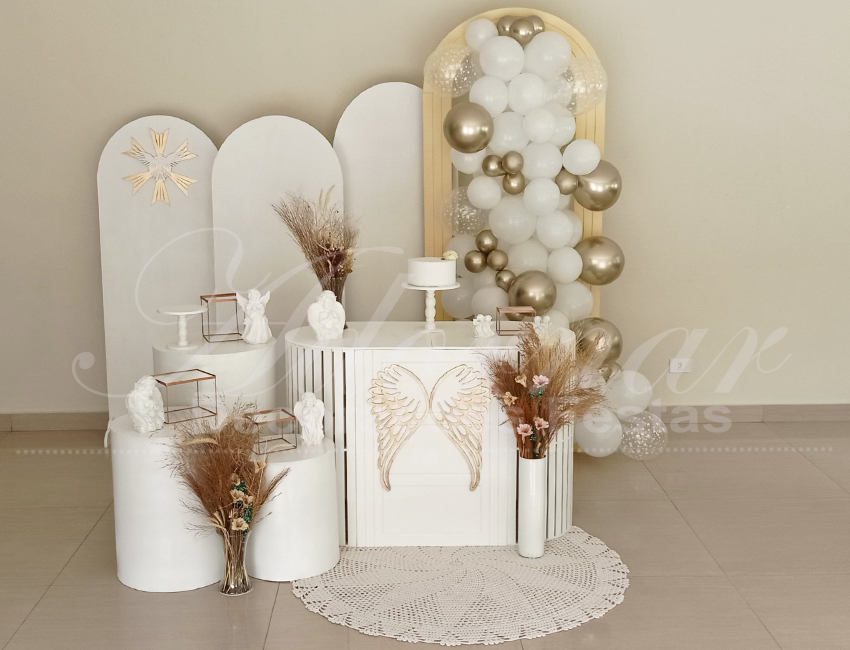 decoração batizado simples feminino DIY