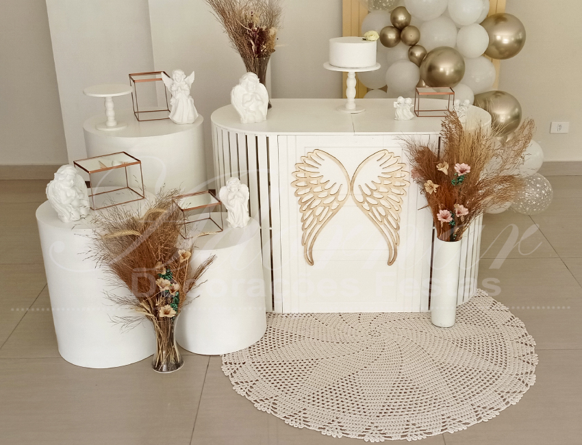 decoração de batizado simples masculino