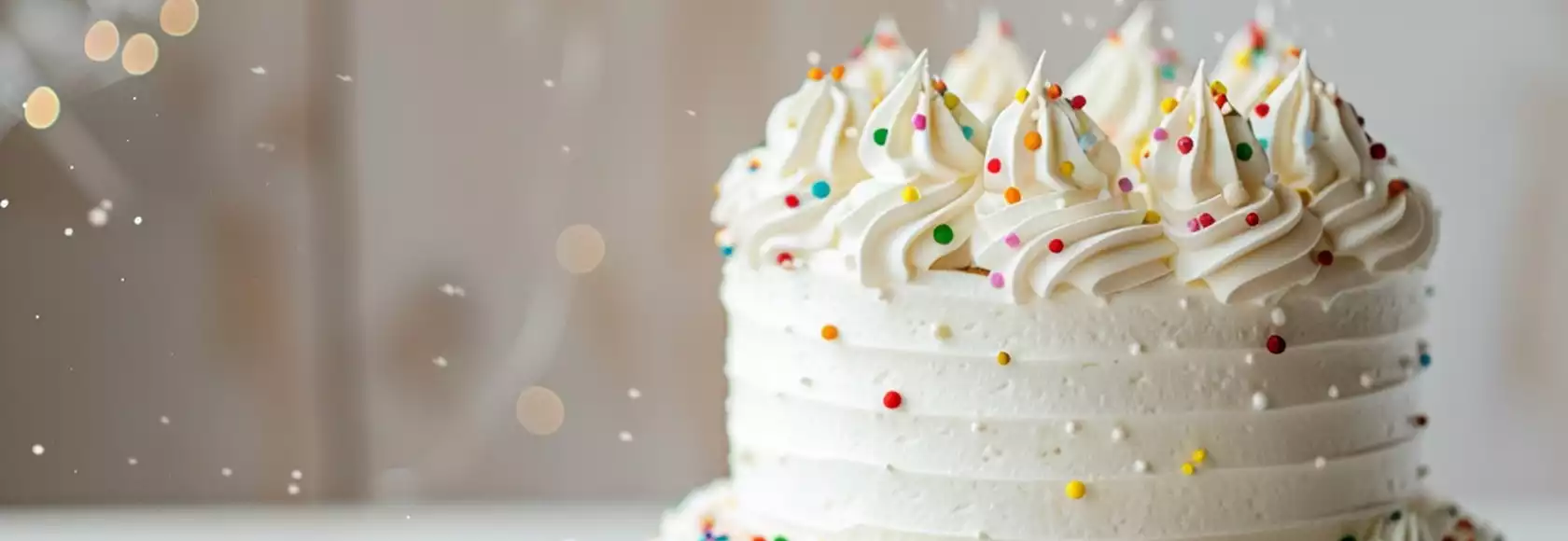 decoração de bolo com chantilly