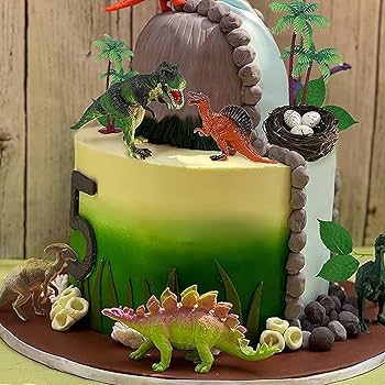 decoração de bolo de dinossauro