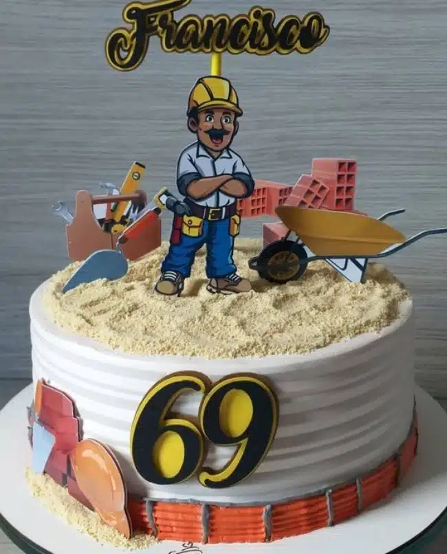 decoração de bolo para homem