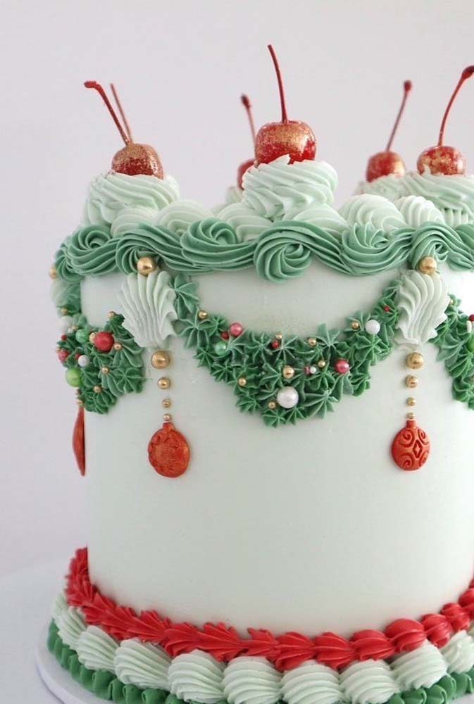 ideias criativas decoração bolo natal