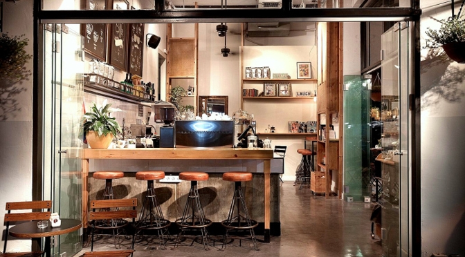 decoração de cafeteria pequena