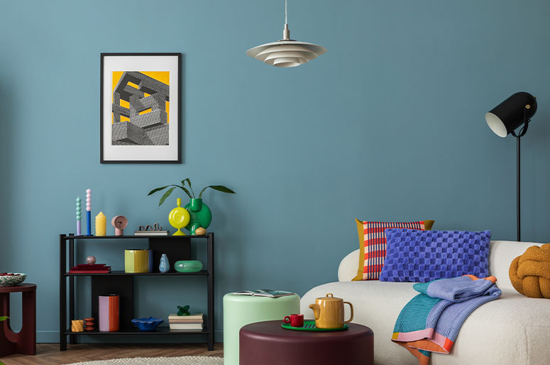 decoração azul para quarto de bebê