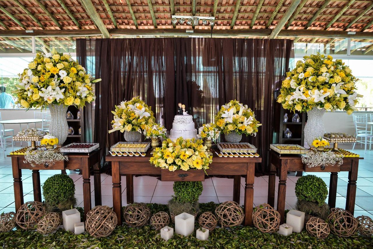 10 ideias decoração casamento amarelo e branco rústico