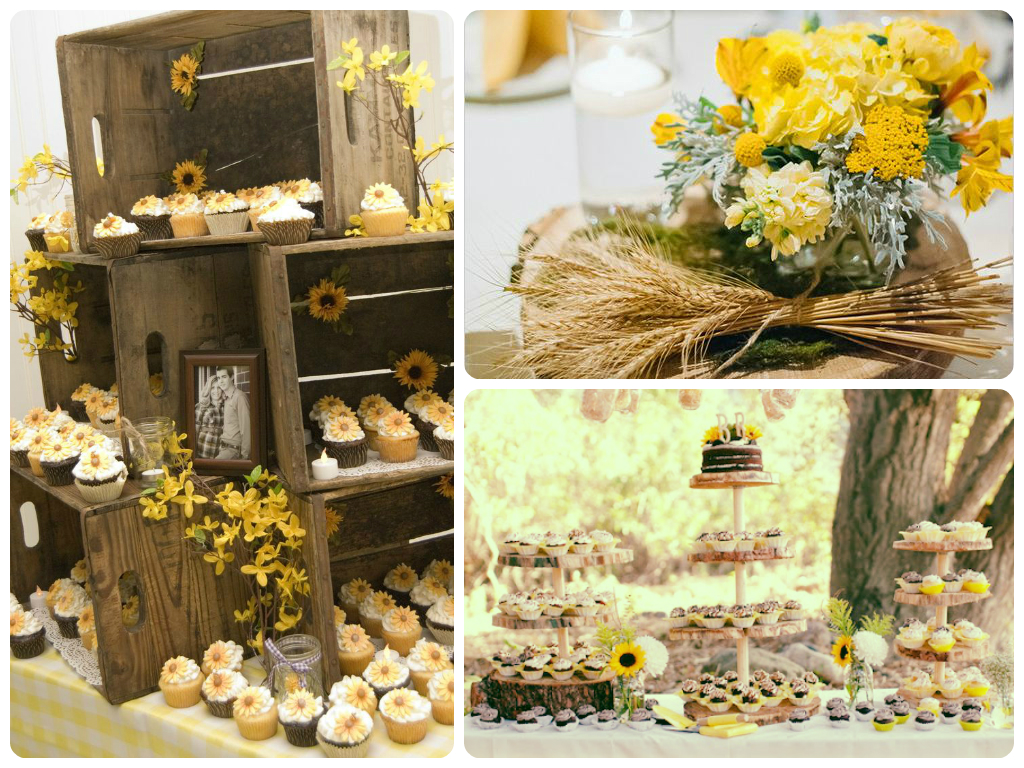 decoração casamento rústico amarelo e branco vs boho