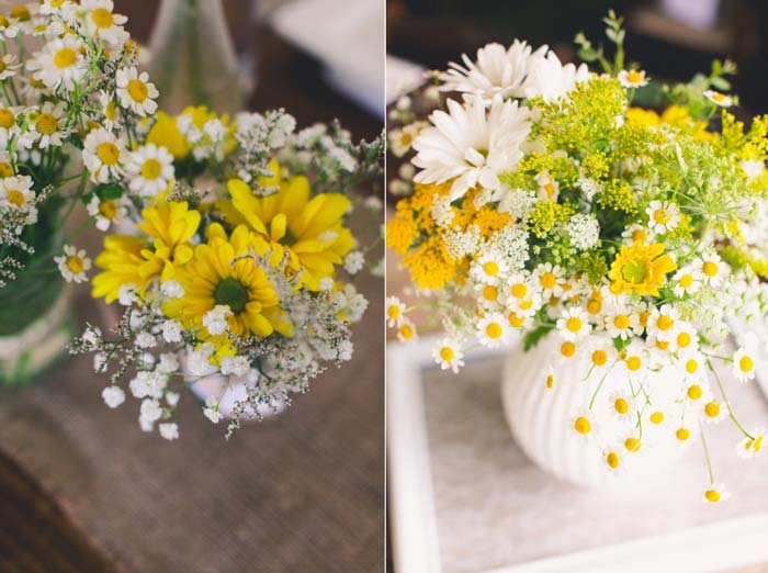 decoração casamento rústico amarelo e branco vs boho