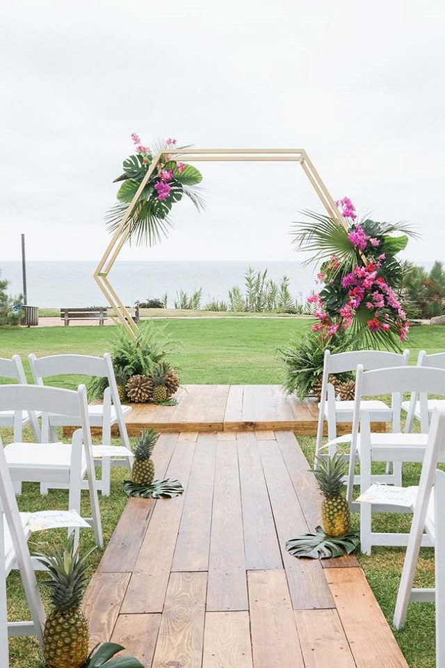 decoração de casamento ao ar livre simples e barato