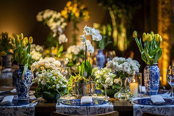 decoração de casamento azul