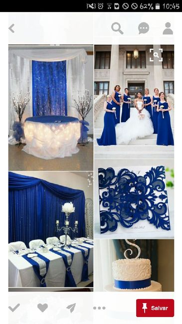 decoração de casamento azul royal e branco