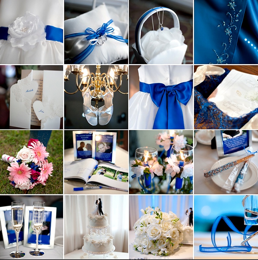 50 ideias de decoração casamento azul royal e branco