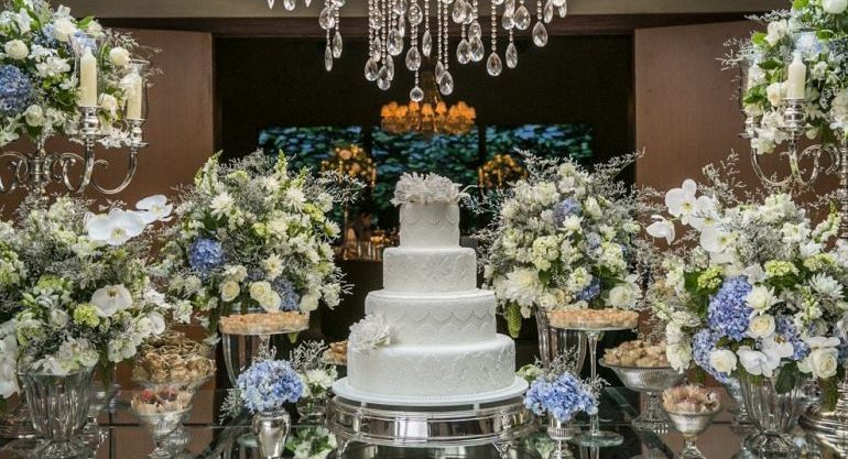custo decoração casamento azul royal e branco orçamento