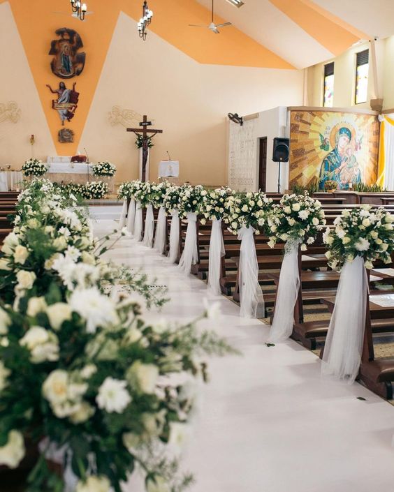 decoração de casamento igreja
