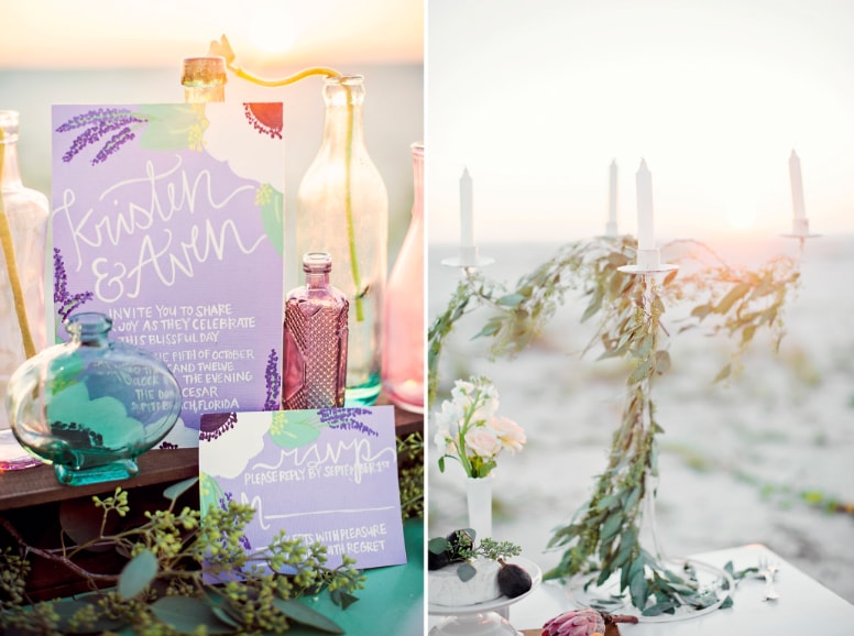 decoração de casamento lavanda simples