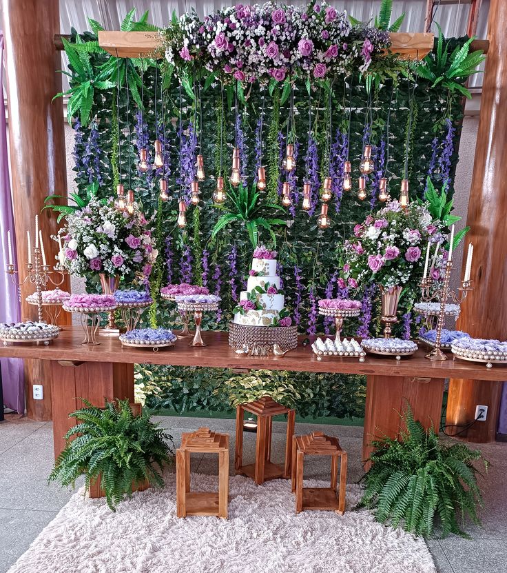 decoração de casamento lavanda simples
