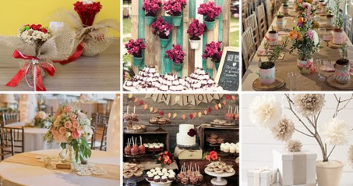 decoração de casamento rústico simples e barato