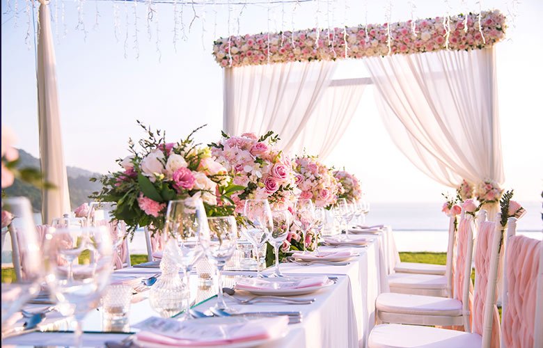 decoração de casamento simples com flores