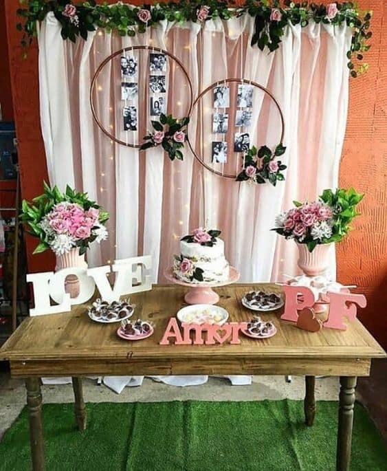 decoração de casamento simples e barato em casa