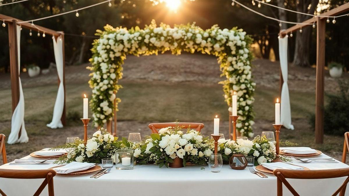 decoração de casamento simples e elegante