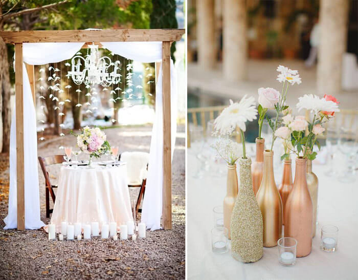 ideias criativas para decoração de casamento simples em casa