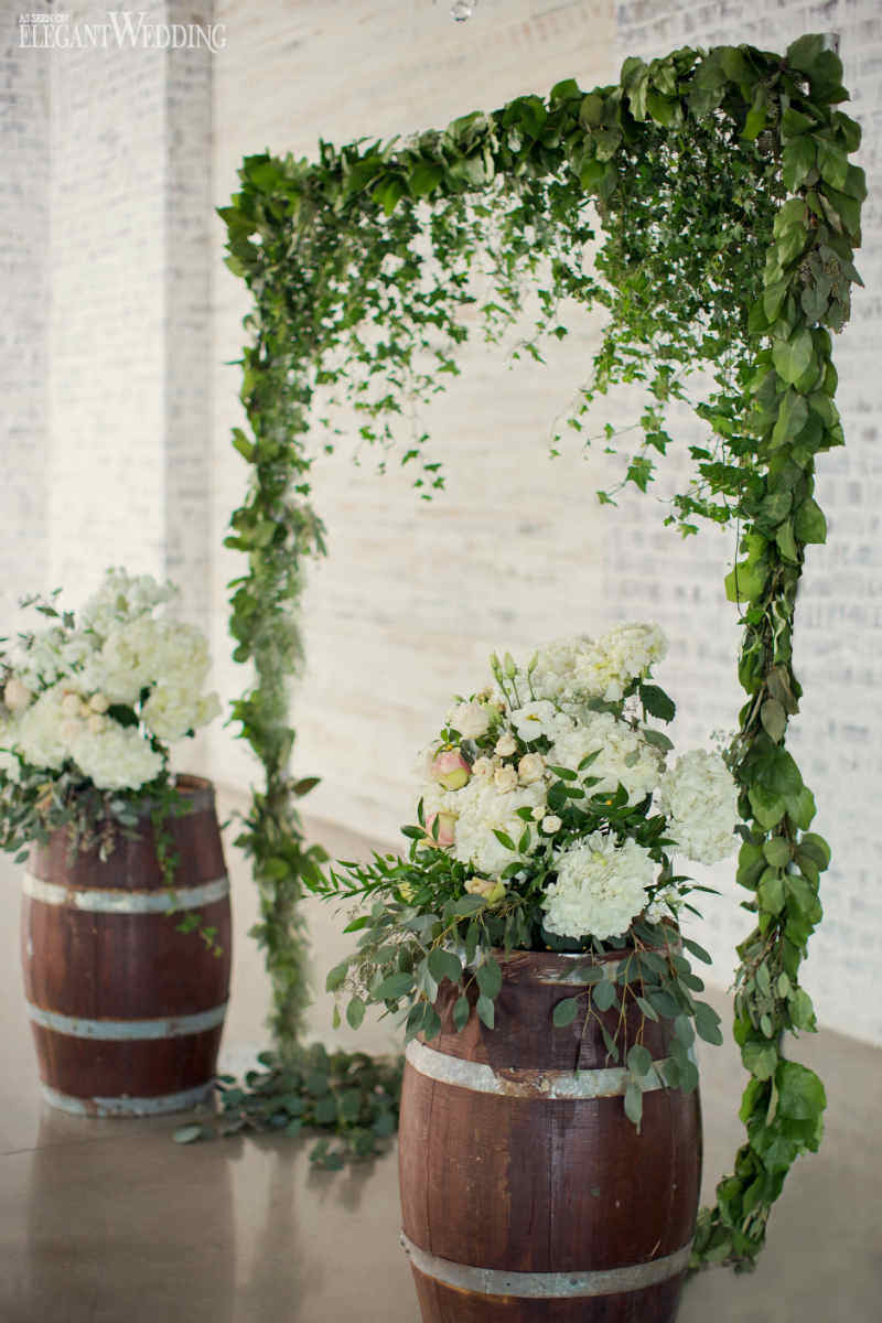tipos de folhagens para decoração de casamento verde simples