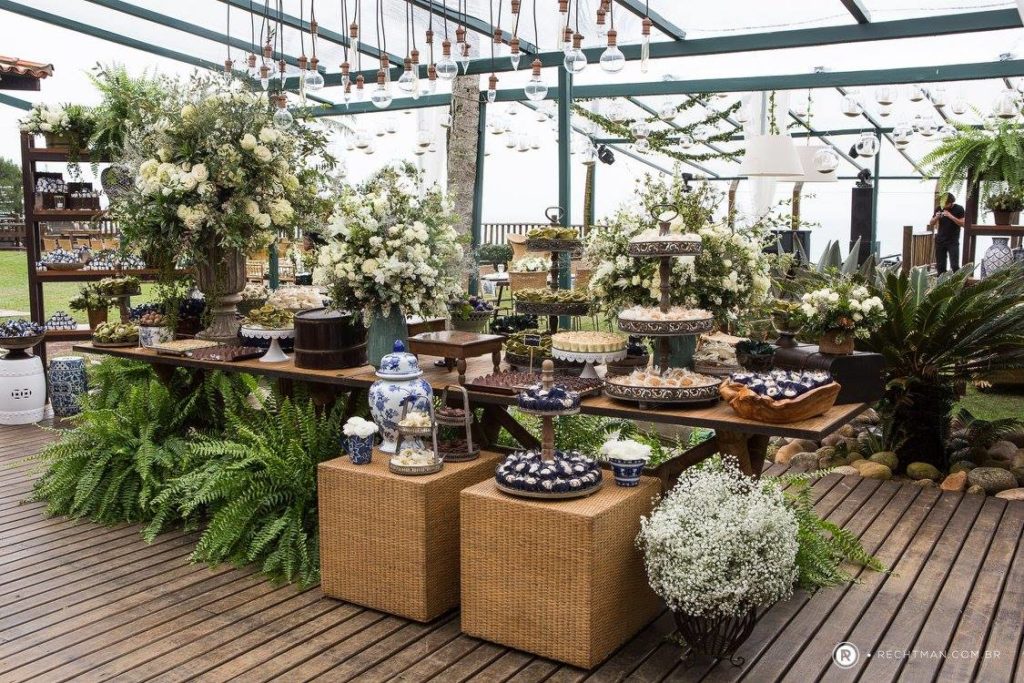 ideias de decoração de casamento verde simples e barata