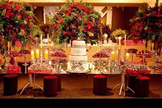 evitar erros decoração casamento vermelho dourado