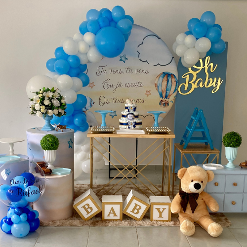 decoração de cha de bebe masculino