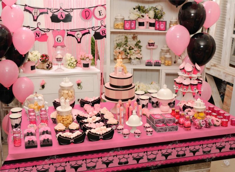 decoração de chá de lingerie