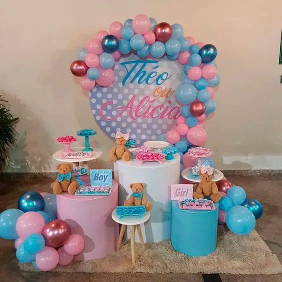 decoração de chá revelação