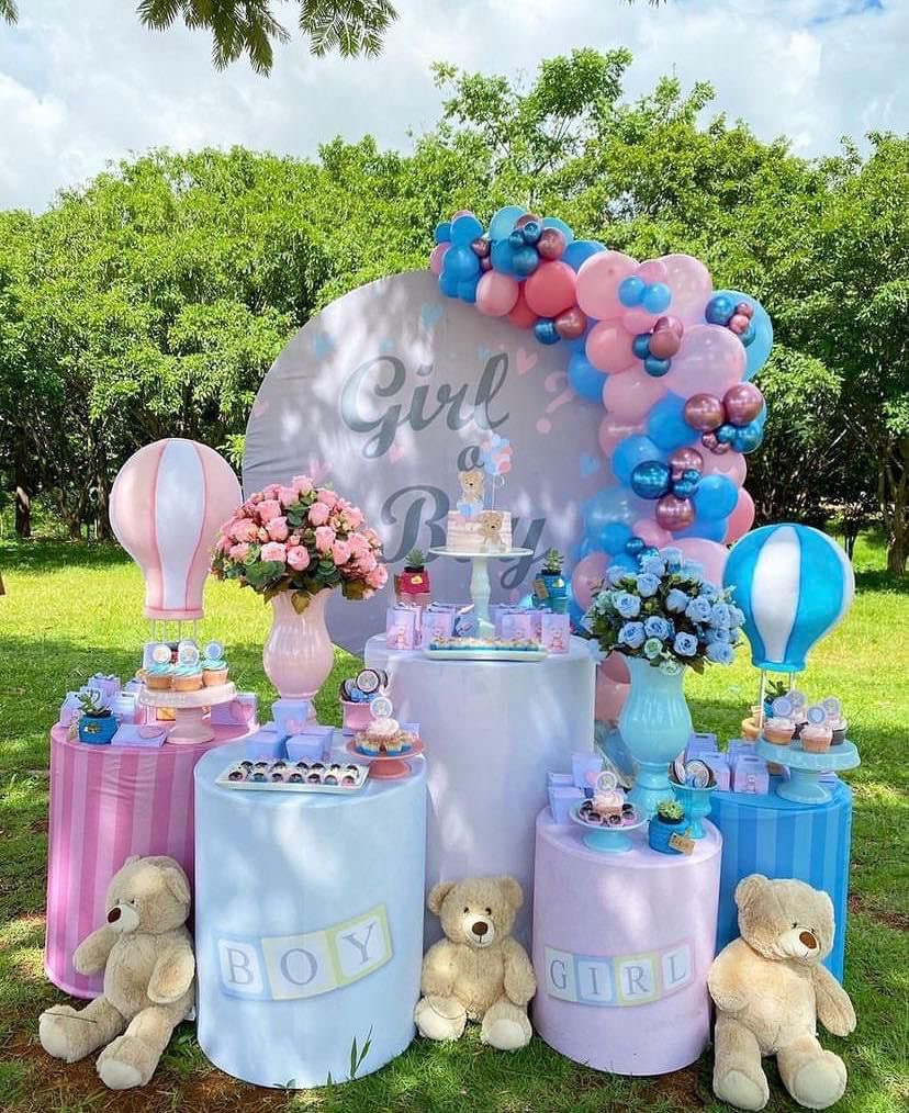 decoração de chá revelação simples