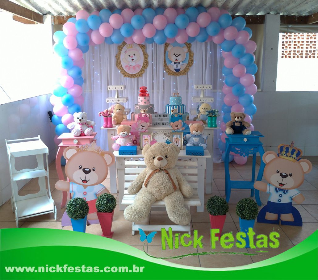 decoração de chá revelação simples