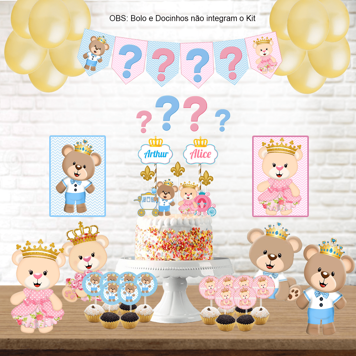 decoração de chá revelação simples e barato