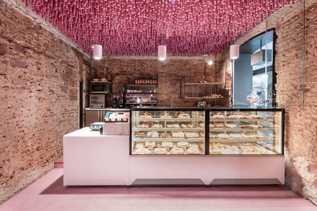 decoração de confeitaria pequena simples