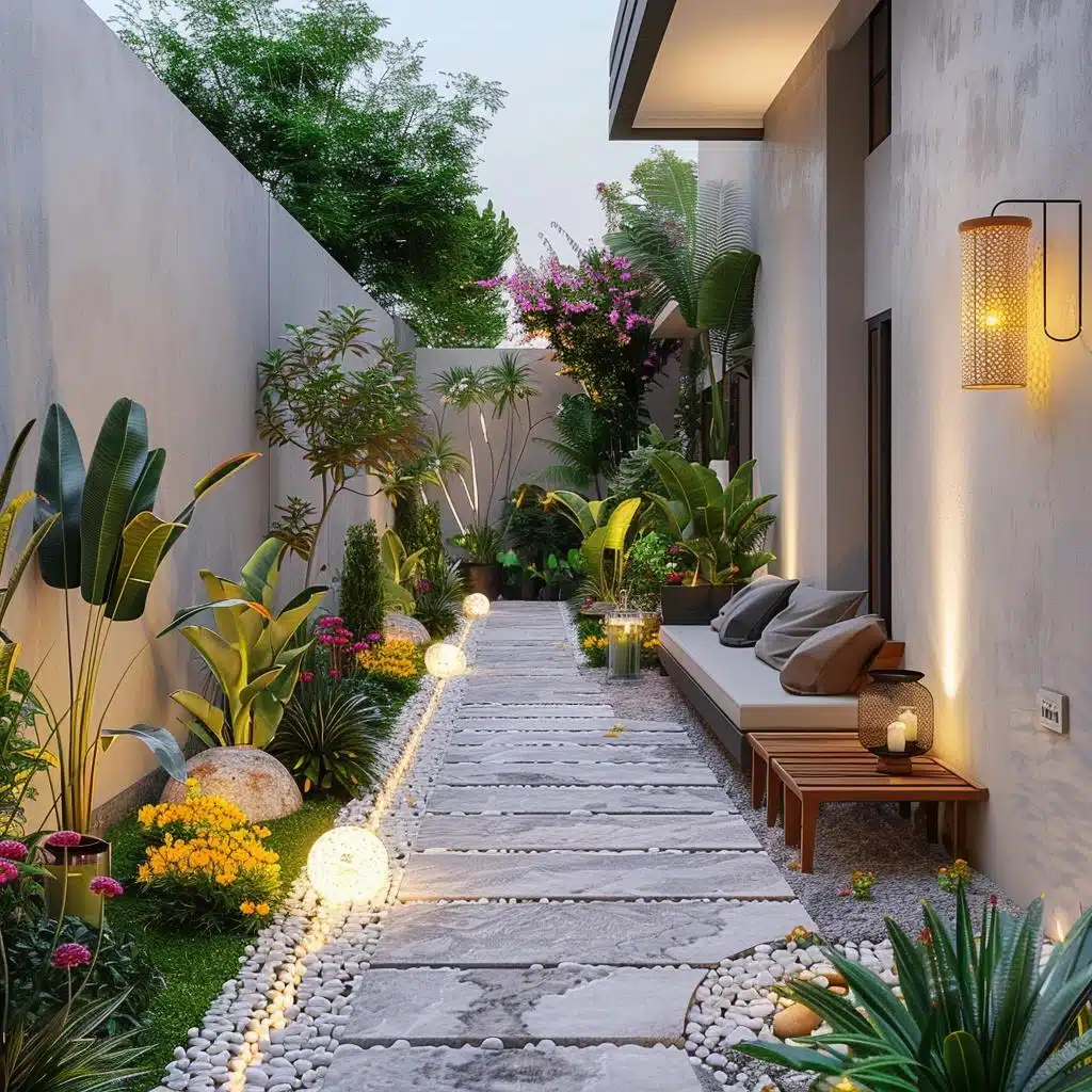 decoração de corredores externos