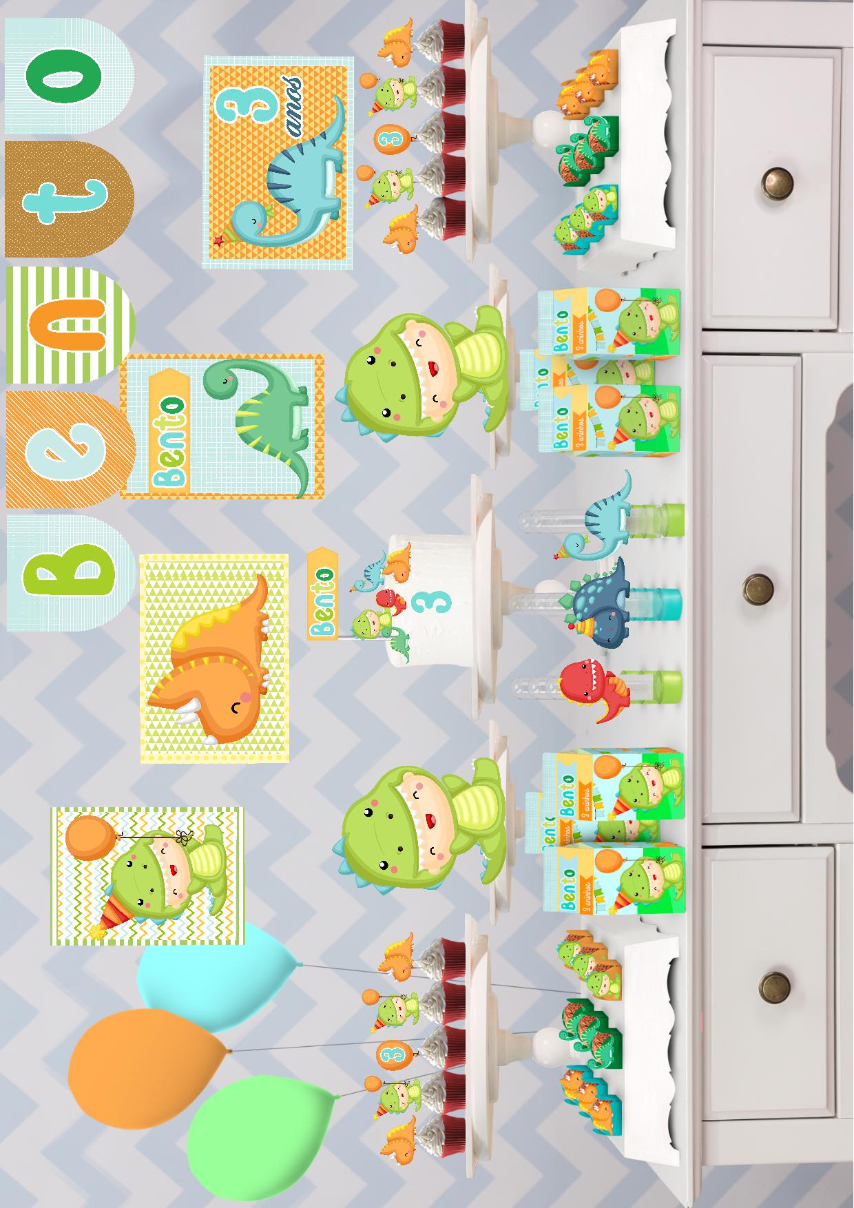 como fazer centro de mesa dinossauro passo a passo