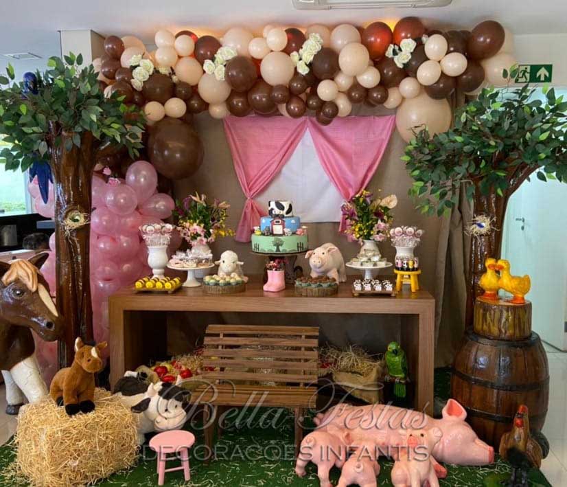 decoração fazendinha menino vs menina