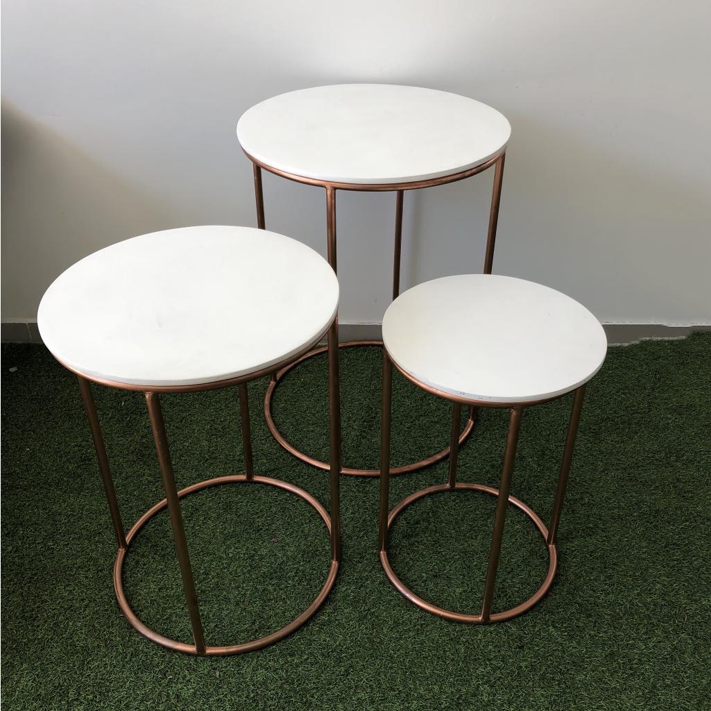 evitar erros comuns decoração trio mesas cilindro