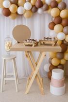 ideias criativas decoração festa trio mesas redondas