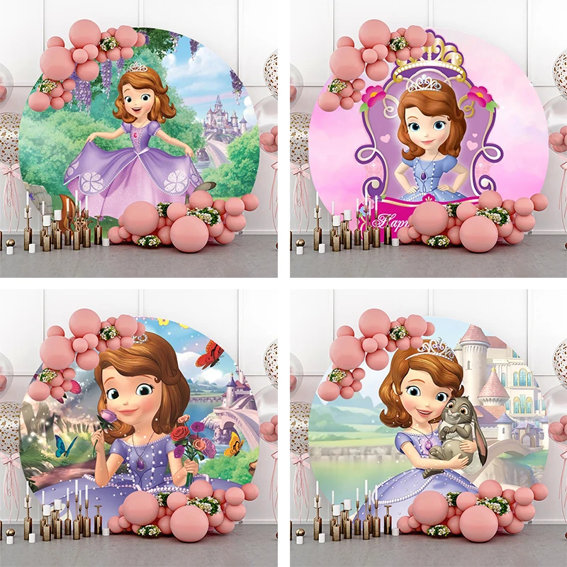 decoração de festa de 1 ano da princesa sofia